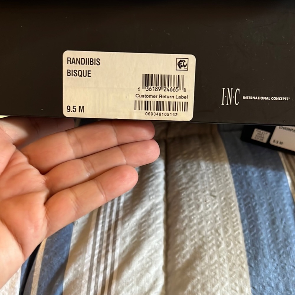 INC Size 9.5 BISQUE high heels